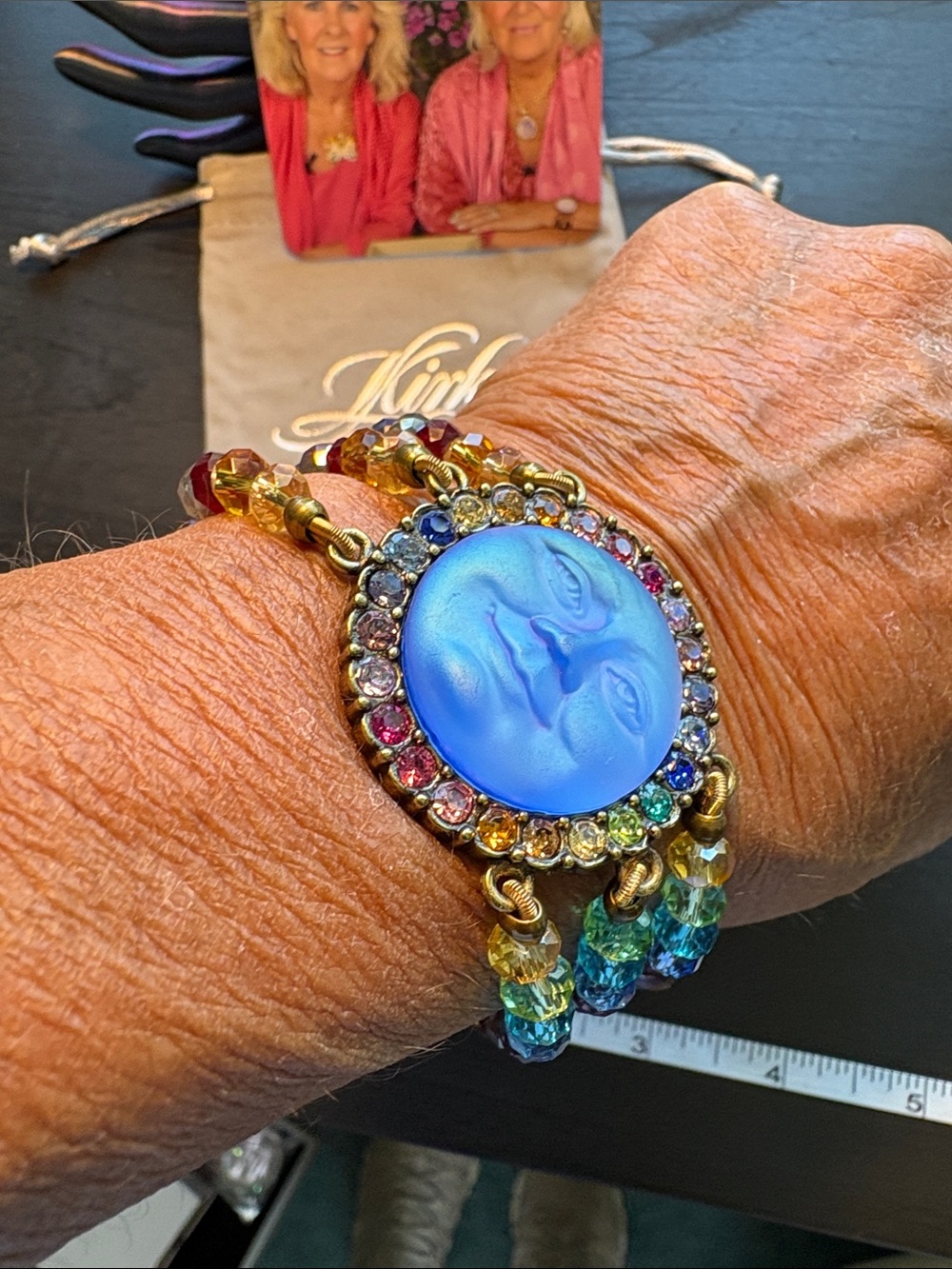 Kirk's Folly Multicolor Beaded Moon Face Bracelet - Picture 5 of 5